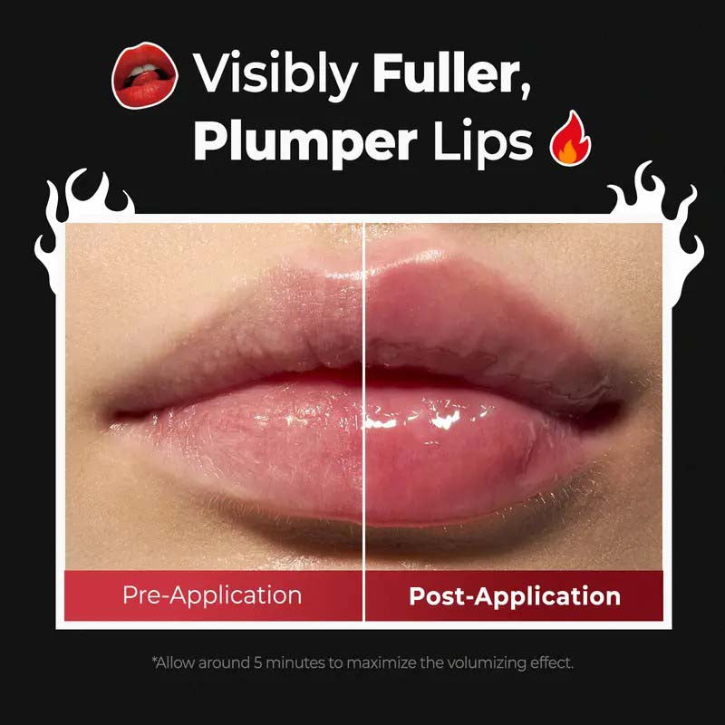 Spicy Lip Plumper Gloss, Fuller Lips High-Shine Treatment🌶️