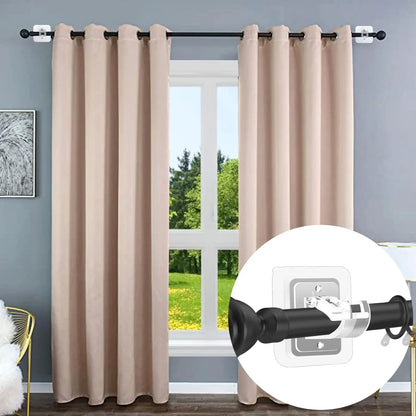 A set of 8PCS Curtain Rod Brackets with Clips-Multifunctional Adjustable Hook🪟