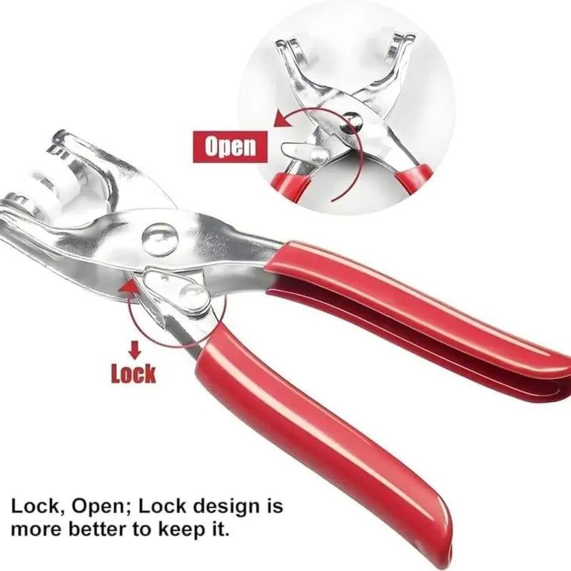 Seamless Stitching Sewing Kit-100Pcs Invisible Colored Metal Buckle & Manual Pressure Pliers 🔧