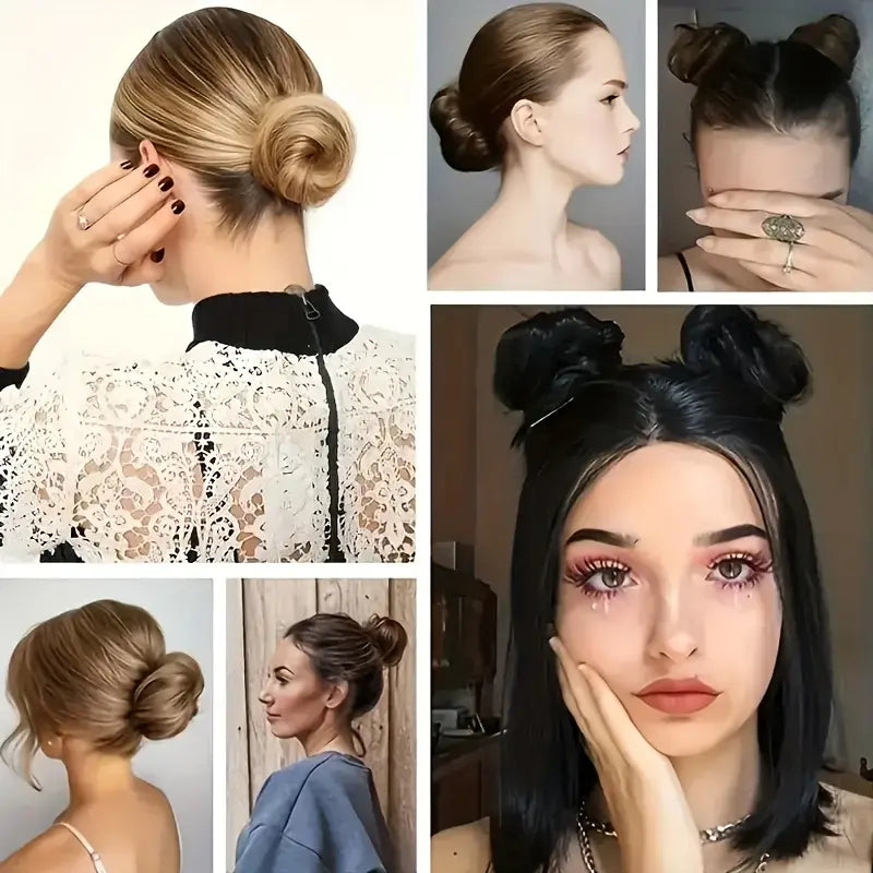 Synthetic Messy Bun Hair Piece for Women, Curly Updo Scrunchie Extension👑 ✨