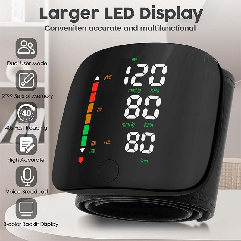 Automatic Wrist Blood Pressure Monitor, Accurate Health Monitoring✨