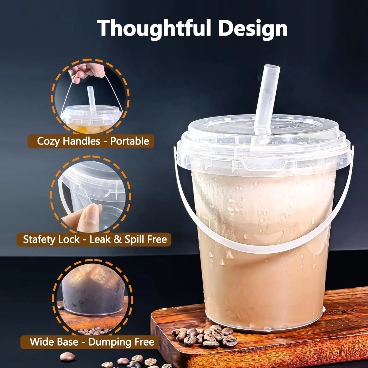 Mega 33.81oz 5 PCS-ounce stackable party cups🥤