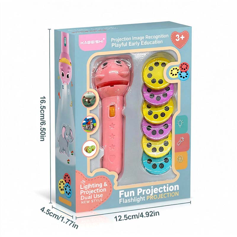Kids Bedtime Story Projector Flashlight 48 Patterns Educational Toy🔦