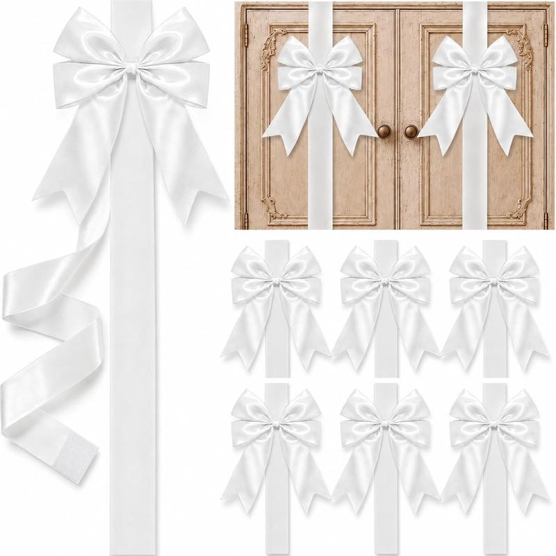 6 Packs Red Christmas Cabinet Ribbons Bows for Kitchen Large Christmas Door Ribbon Cabinet Bows Locker 🎄