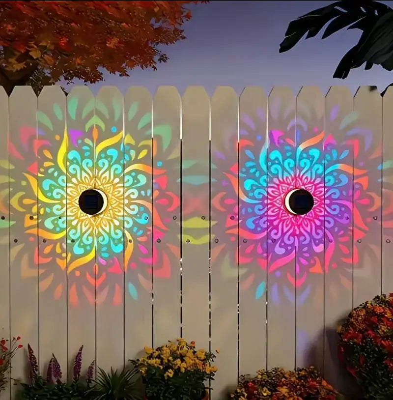 Solar Mandala Projector Outdoor Lights | Waterproof Garden Decor🌈