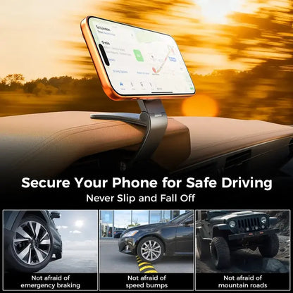 Magnetic Car Phone Holder | Dashboard & Sun Visor Foldable Mount📱