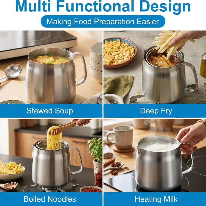 304 Stainless Steel Deep Fryer Pot Set π³