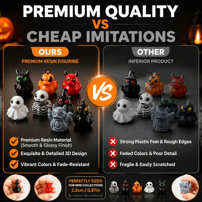 Mini Devil Ghost Skull Resin Ducks, Cute Spooky Desktop Decor, Creative Desktop Ornament🎃