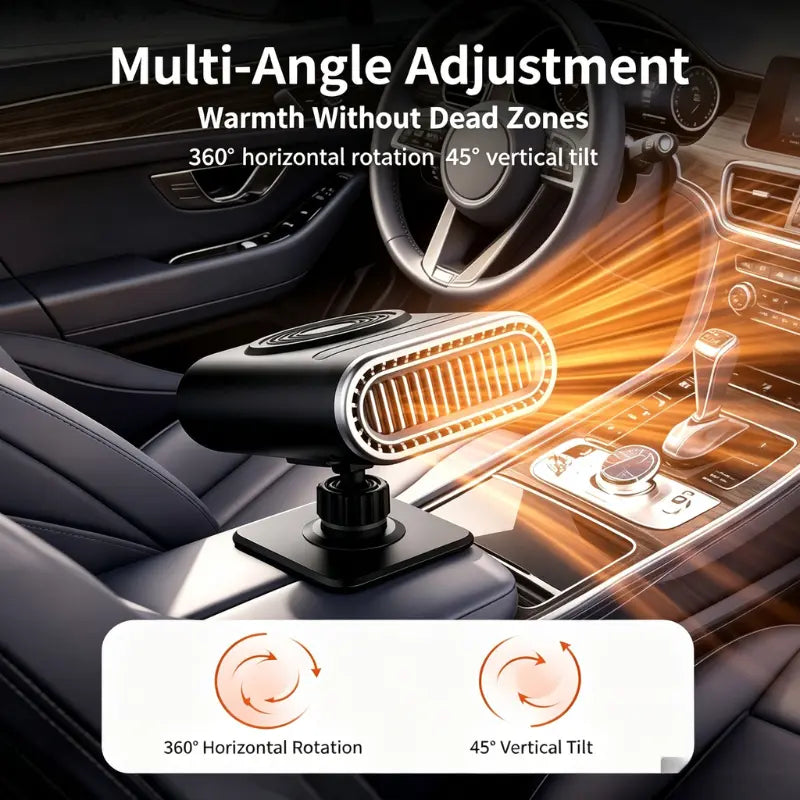12V Portable Car Heater - 12v Power, Adjustable Defogging Windshield Demister 🚗