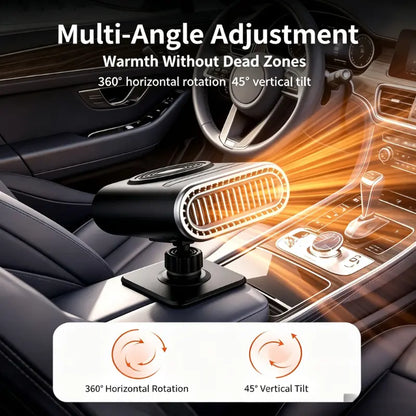 12V Portable Car Heater - 12v Power, Adjustable Defogging Windshield Demister 🚗