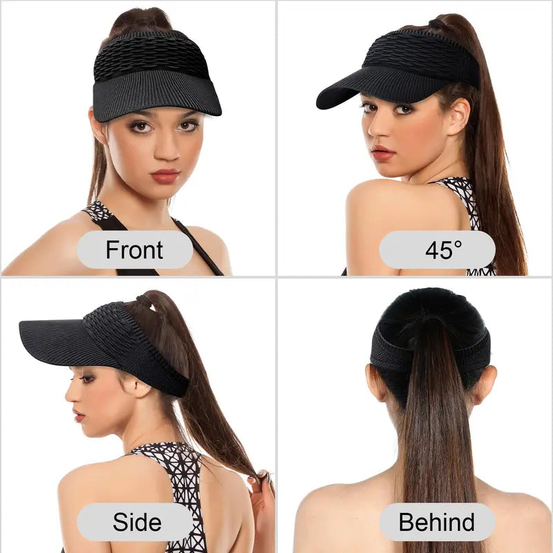 ☀️ Women's UV-Protective Ponytail Sun Hat