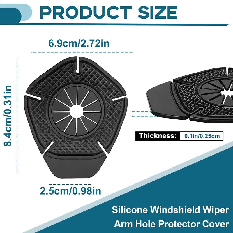 4 Pcs Silicone Automotive Windshield Wiper Arm Hole Protector Covers 🚗