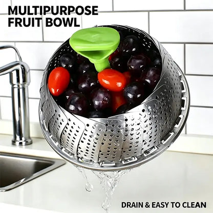 Vegetable Steamer Basket for Cooking Food, Stainless Steel Veggie Steam Basket for Pot 🥦