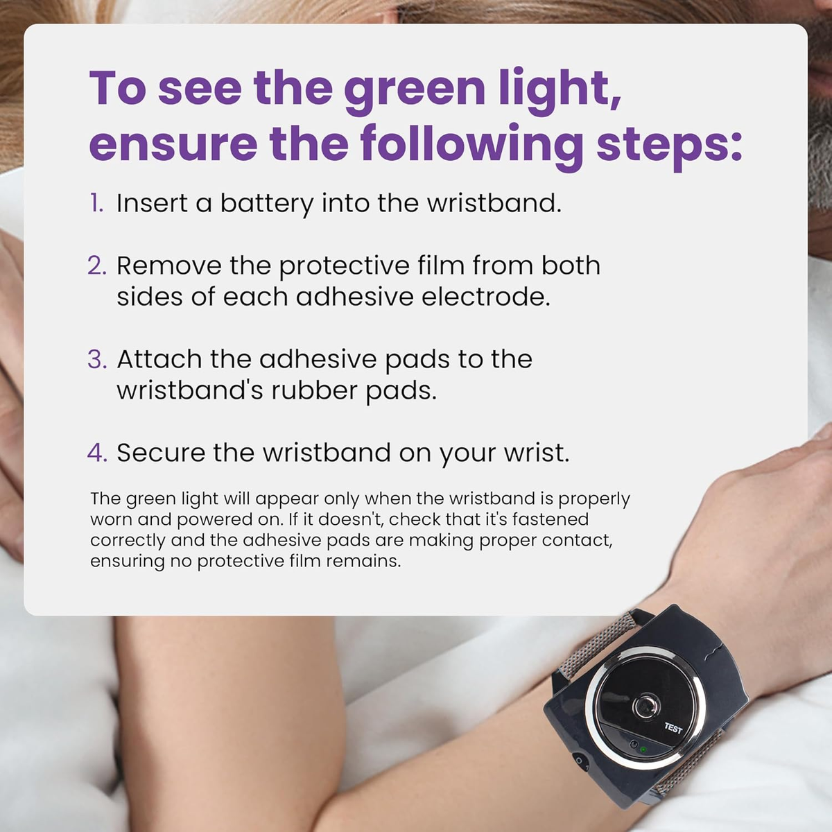 Smart Anti-Snoring Wristband, Vibration Posture Corrector