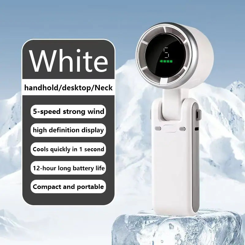 Portable 5-Speed Turbine Fan Rechargeable Handheld Cooler🌬️
