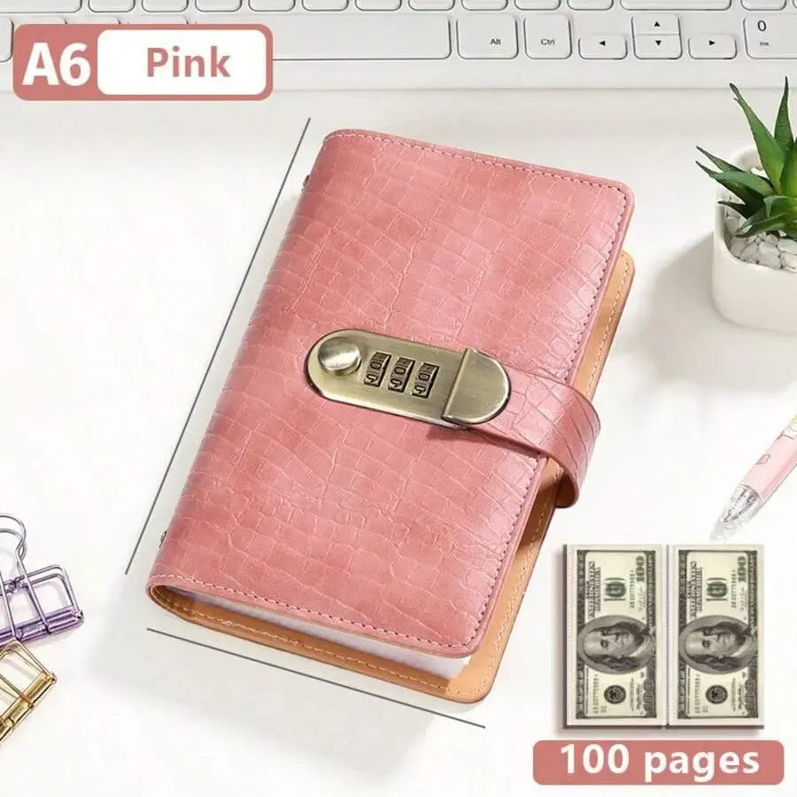 100-Transparent-Pocket Currency Collectors Album, Top-Grade PU Leather, Password Lock💵