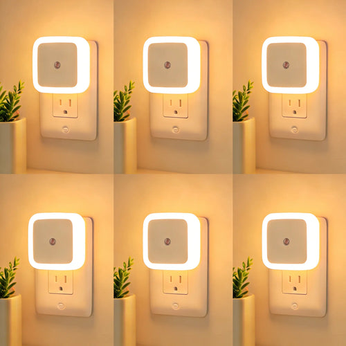 6‑Pack Compact Ultra‑Energy‑Saving Smart LED Night Lights💡