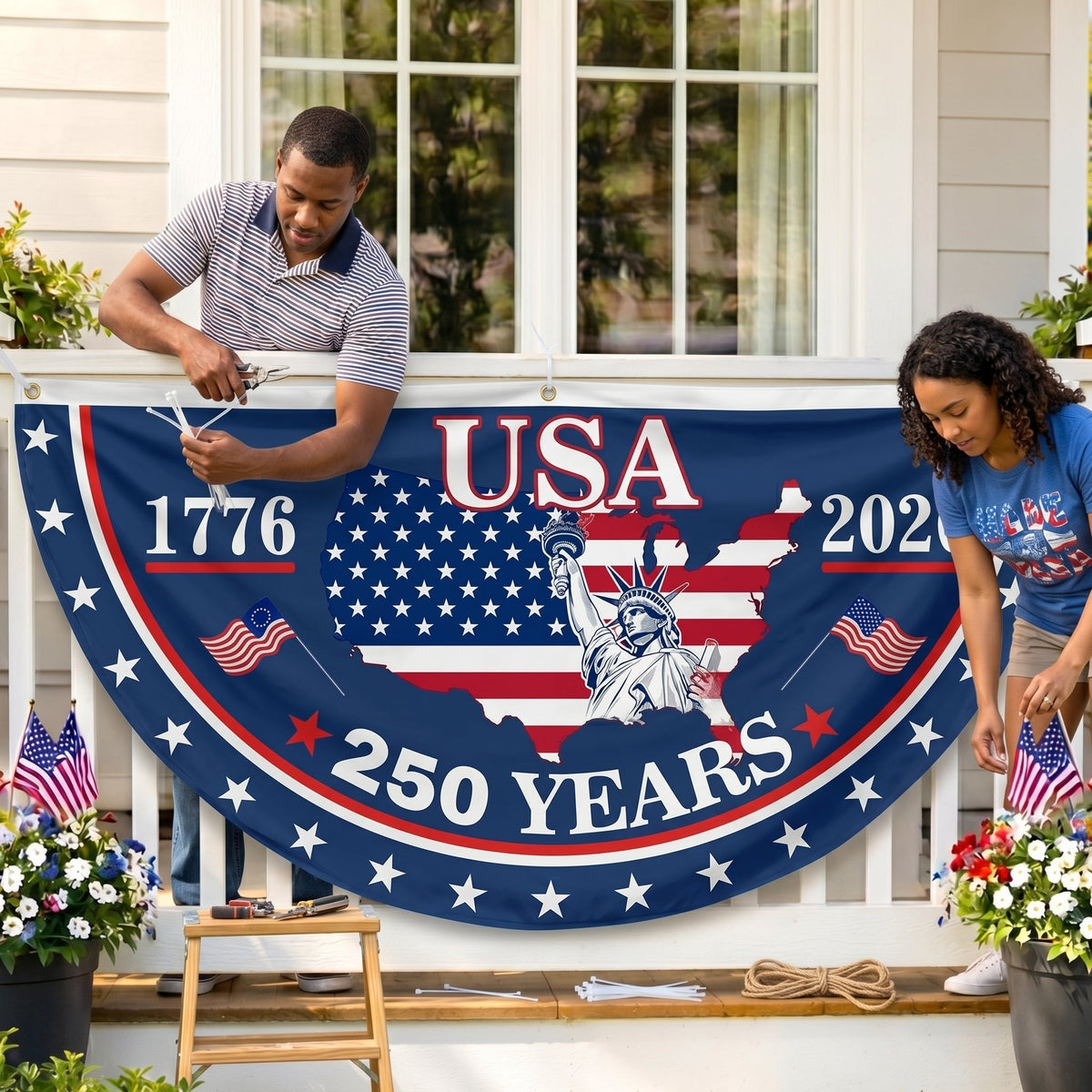 USA 250 Years Celebration Hanging Flag🎊