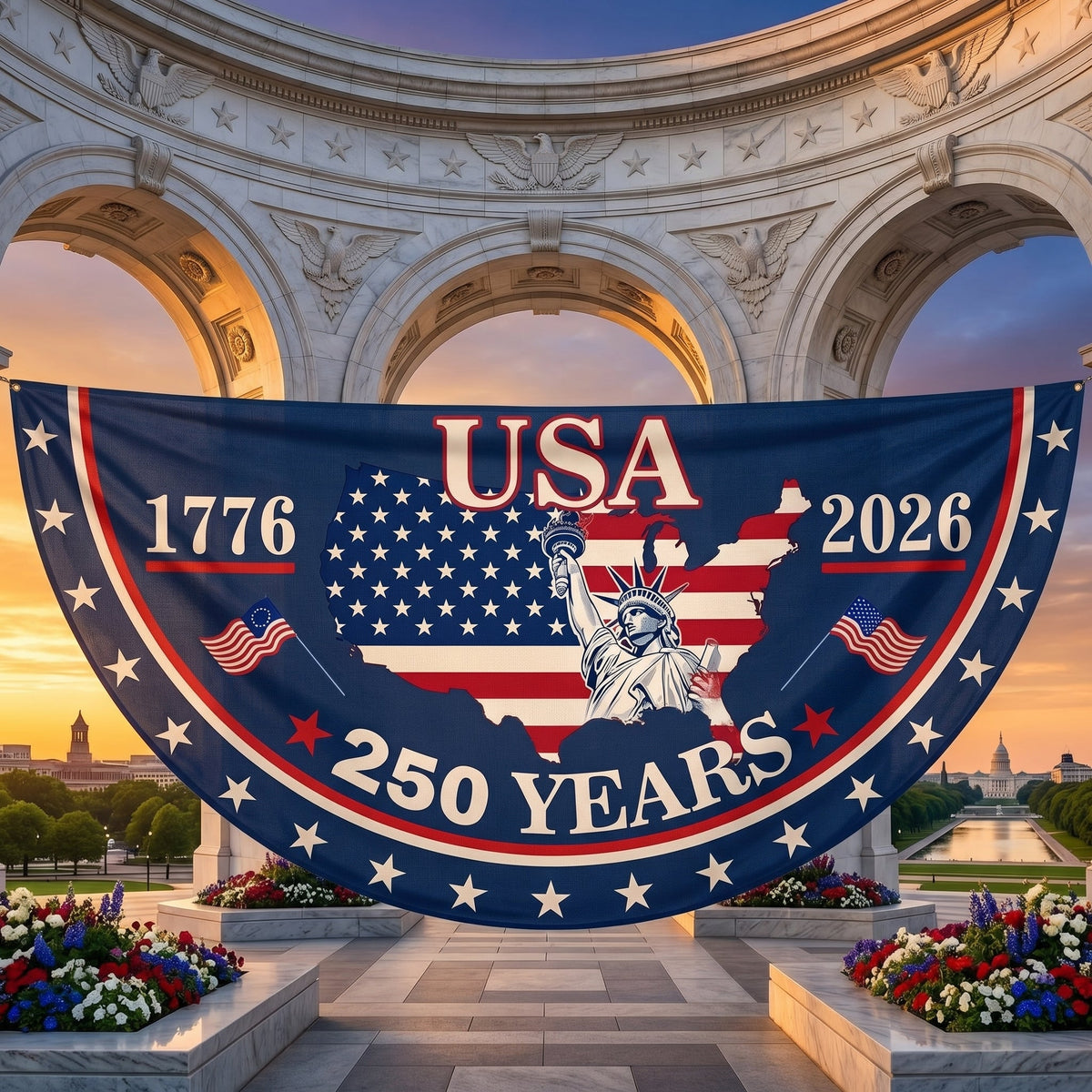 USA 250 Years Celebration Hanging Flag🎊