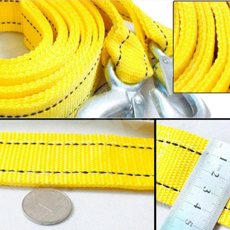 Car Tow Strap - 4m Length, 5-Ton Double-Layer Thick Off-Road Towing Recovery Strap 🚗
