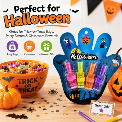 12PCS Halloween Finger Projector Rings, LED Light-Up FingerToys, Random Pattern Assortment🎃