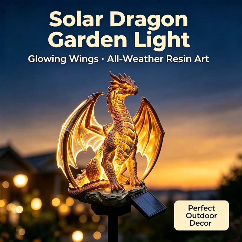 Solar Dragon Garden Statue Light🐲
