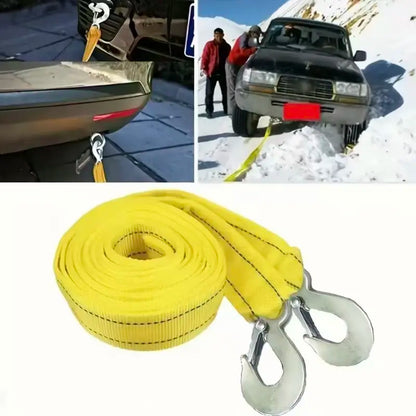 Car Tow Strap - 4m Length, 5-Ton Double-Layer Thick Off-Road Towing Recovery Strap 🚗