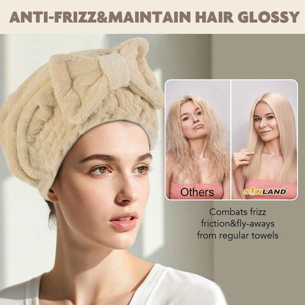 Soft Reusable Hair Wrap With Bow Decor 2PCS🧖