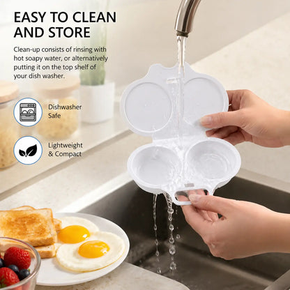 2‑Pack Easy‑To‑Clean Microwave Omelette Maker, Multifunctional Egg Poacher 🍳