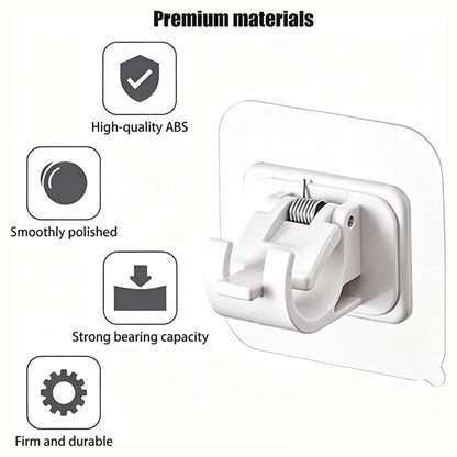 A set of 8PCS Curtain Rod Brackets with Clips-Multifunctional Adjustable Hook🪟