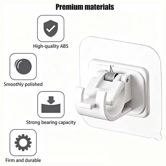 A set of 8PCS Curtain Rod Brackets with Clips-Multifunctional Adjustable Hook🪟