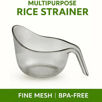 Aesthetic Multifunctional Rice Strainer with Handle 🥣
