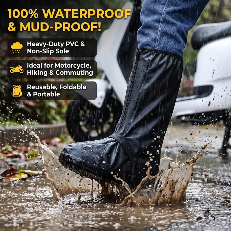 Waterproof Rain Boot Shoe Cover Non-Slip Waterproof Boot Covers 🥾
