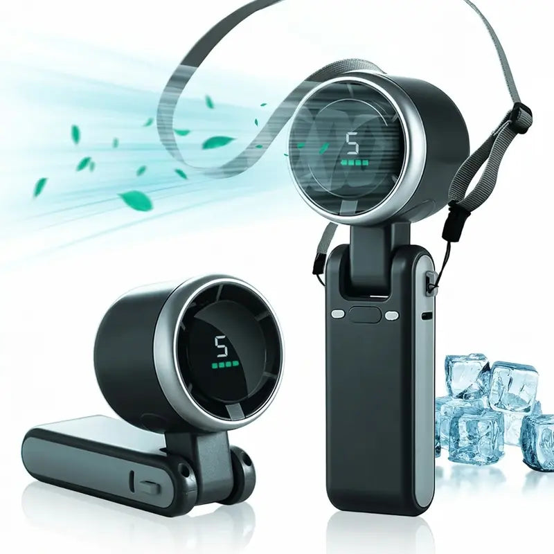 Portable 5-Speed Turbine Fan Rechargeable Handheld Cooler🌬️