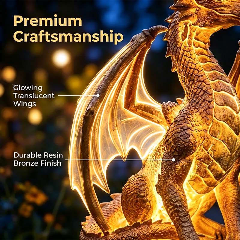 Solar Dragon Garden Statue Light🐲