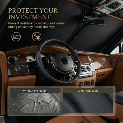 2026 New Portable Heat-Insulating Vehicle Sunshade, Upgraded Thickened Front Window Sun Shade☀️