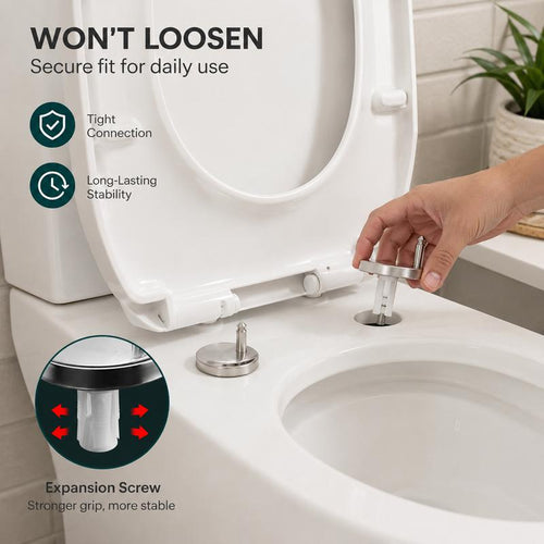 2 Counts, Universal Toilet Seat Expansion Screw Bolts, Thickened Stainless Steel🔩