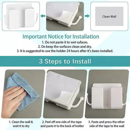 Mobile phone holder mounted on self-adhesive wall, wall-mounted mobile phone holder📱✨