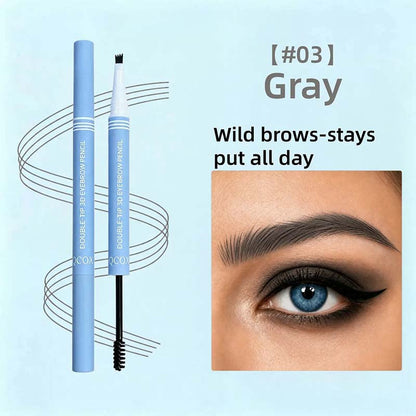2-in-1 Waterproof Micro-Fork Eyebrow Pen-Tinted Gel Cosmetic🖌️
