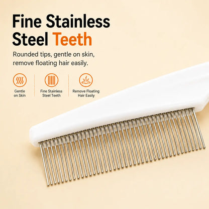 Pet Face Comb Set for Cats & Dogs, Fine Tooth Stainless Steel Grooming Comb🐱🪮