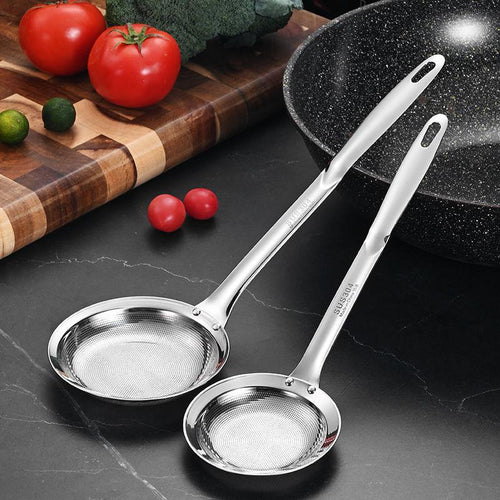 2-Piece Stainless Steel Fine Mesh Skimmer Spoons, Multi-Size Hot Pot Fat Skimmers 🍲