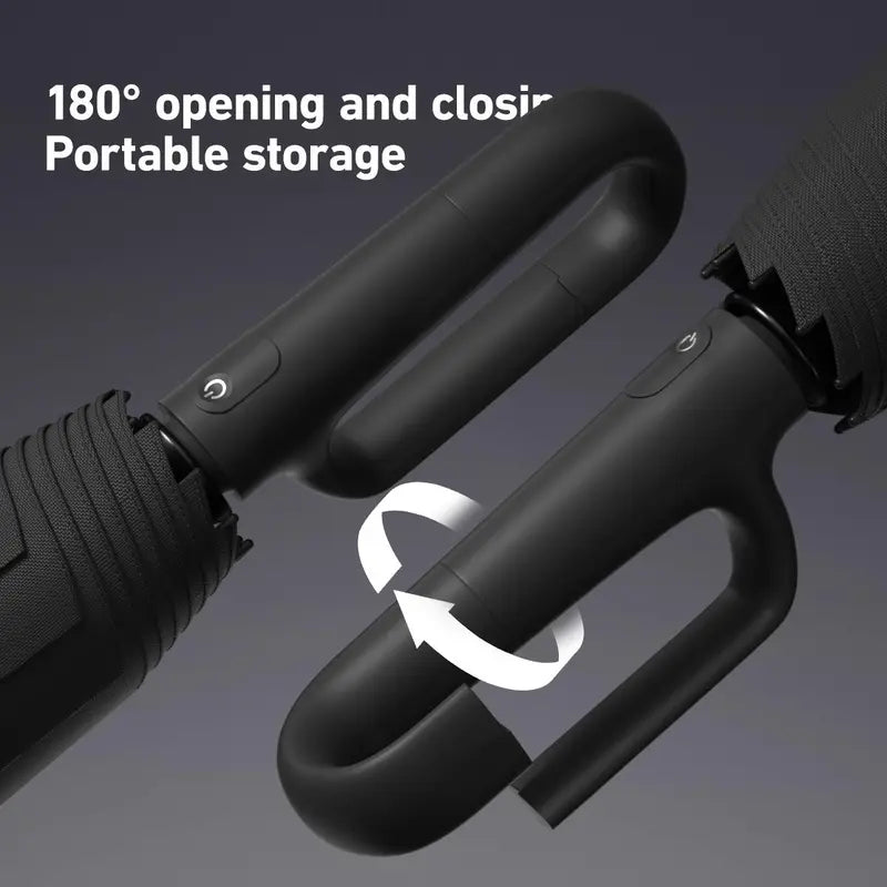 Automatic Folding Umbrella,Portable Rain Umbrella with Loop Buckle☂️