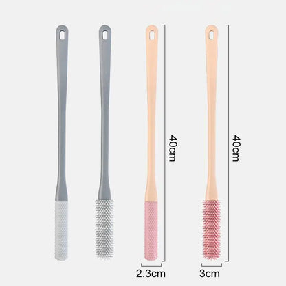 Long-Handle Silicone Soft Pedicure Tool, Shower Foot Cleaning Brush for Toe Gap Skin Cleansing🦶🚿