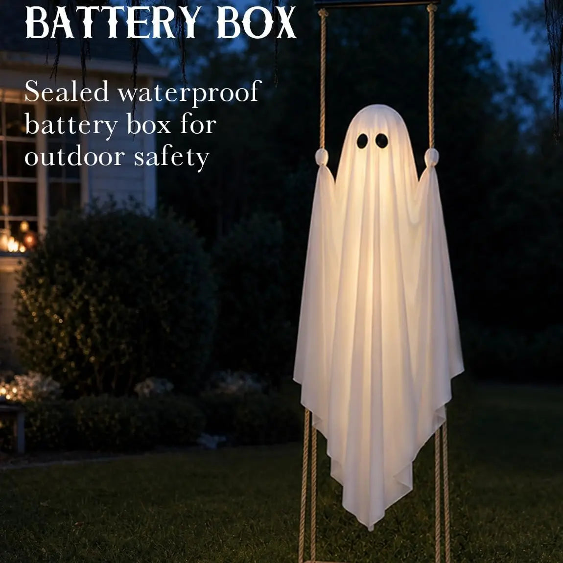 Halloween Decorations Outdoor Pre-Assembled Hanging Swing Ghost 🎃👻