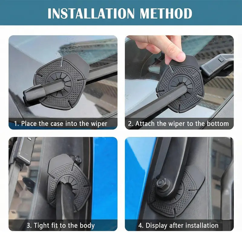 4 Pcs Silicone Automotive Windshield Wiper Arm Hole Protector Covers 🚗