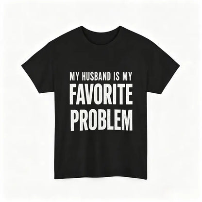 Men's Classic Shortsleeve T-Shirt,Funny 'My Wife Is My FavoriteProblem' Graphic Print👕 😂