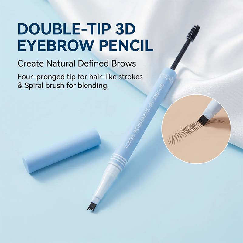 2-in-1 Waterproof Micro-Fork Eyebrow Pen-Tinted Gel Cosmetic🖌️