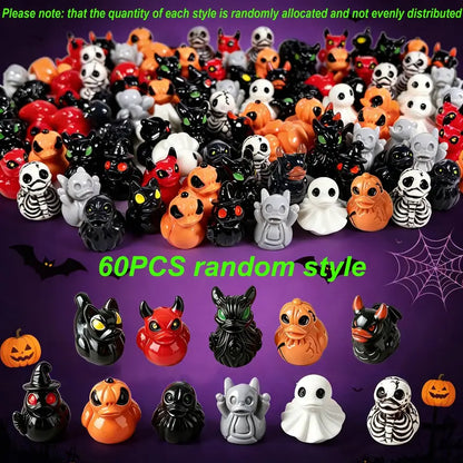Mini Devil Ghost Skull Resin Ducks, Cute Spooky Desktop Decor, Creative Desktop Ornament🎃
