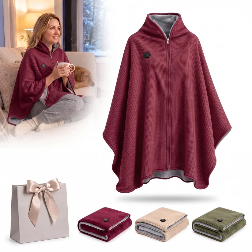 Plush Wearable Heated Wrap & Cordless Thermal Shawl 🧥🔥