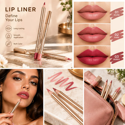 12 Pcs Matte Lip Liner Set with Sharpener, Blendable Lip Pencil 💋